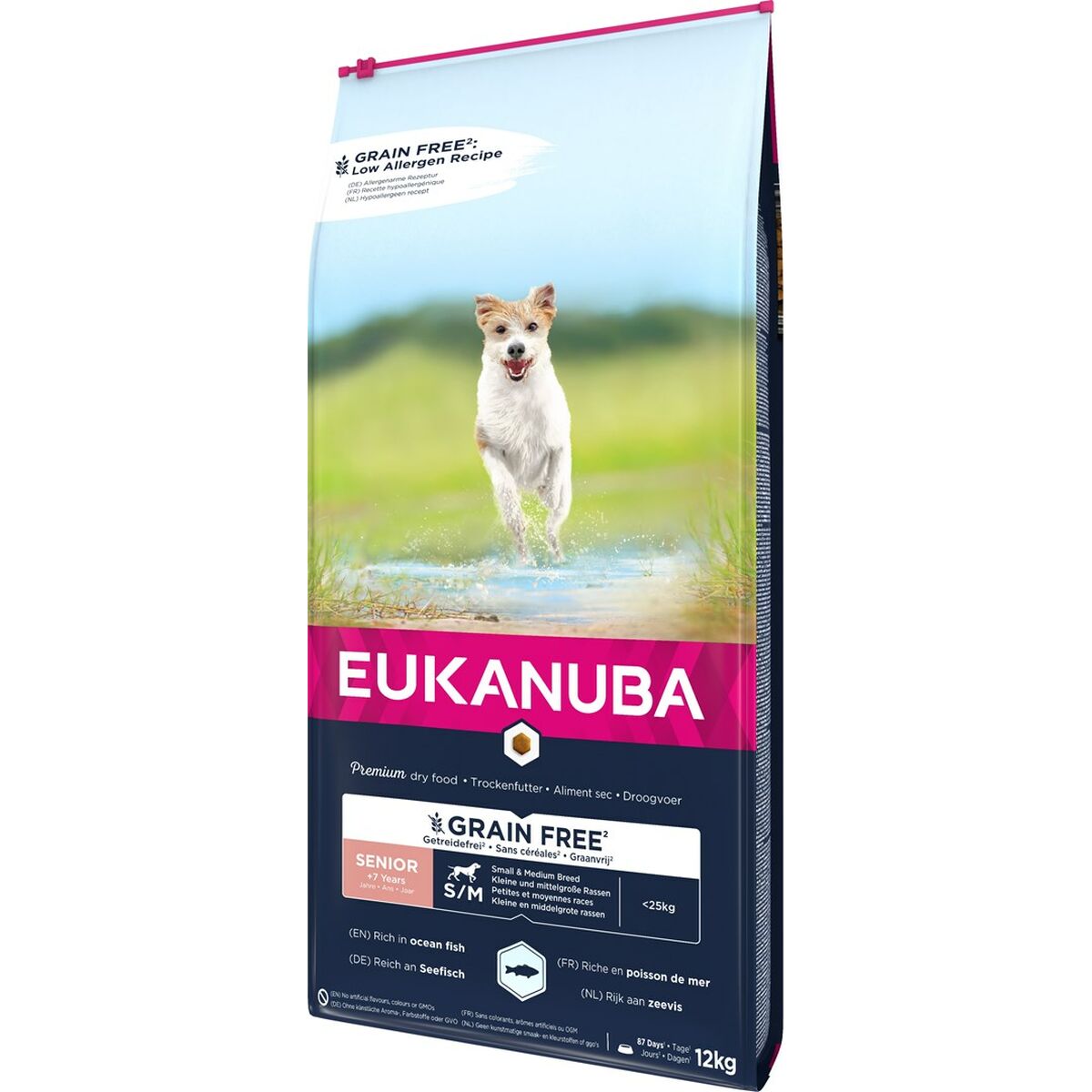 Píce Eukanuba Grain Free Senior small/medium breed Senior Ryby 12 kg